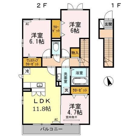 グレイス ソシア Ｋの物件間取画像